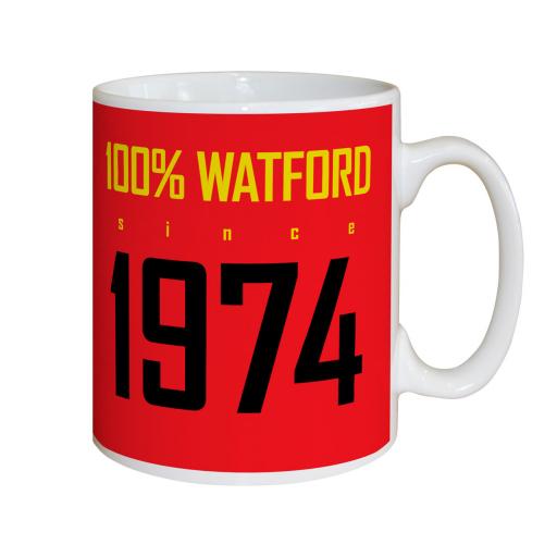 Personalised Watford FC 100 Percent Mug.