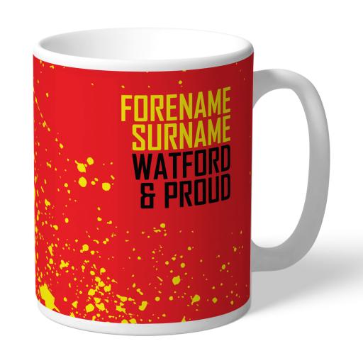 Personalised Watford FC Proud Mug.