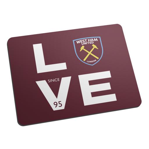 Personalised West Ham United FC Love Mouse Mat.