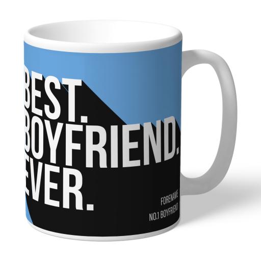 Personalised Manchester City FC Best Boyfriend Ever Mug.