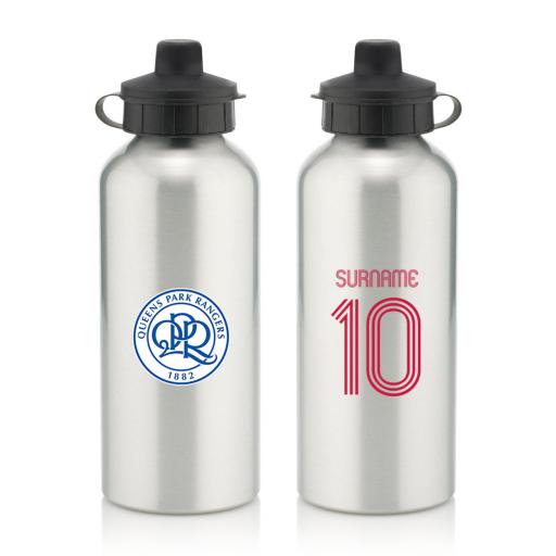 Personalised Queens Park Rangers FC Retro Shirt Water Bottle.