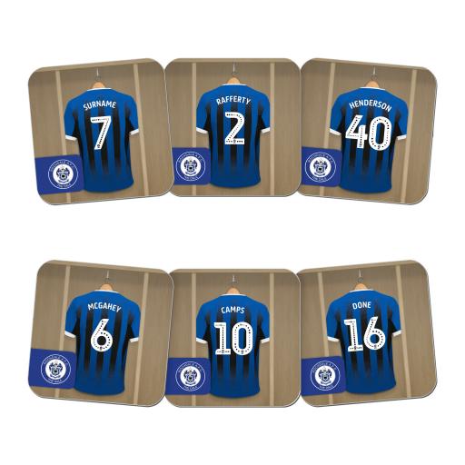 Personalised Rochdale AFC Dressing Room Coasters.