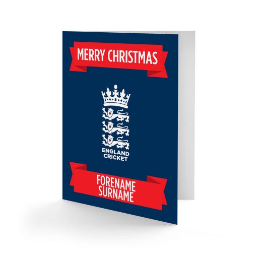 England Cricket Crest Christmas Card