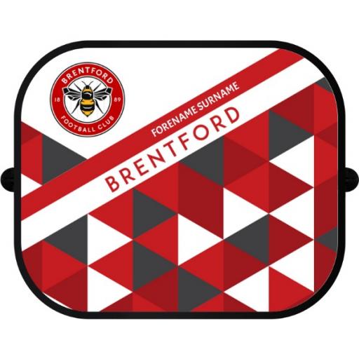 Personalised Brentford FC Patterned Car Sunshade.