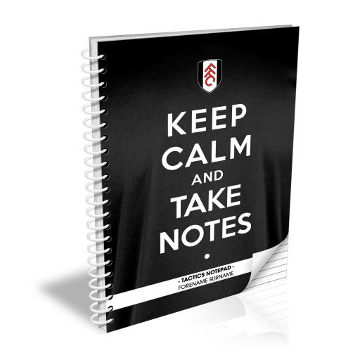 Personalised Fulham FC Keep Calm Notebook.