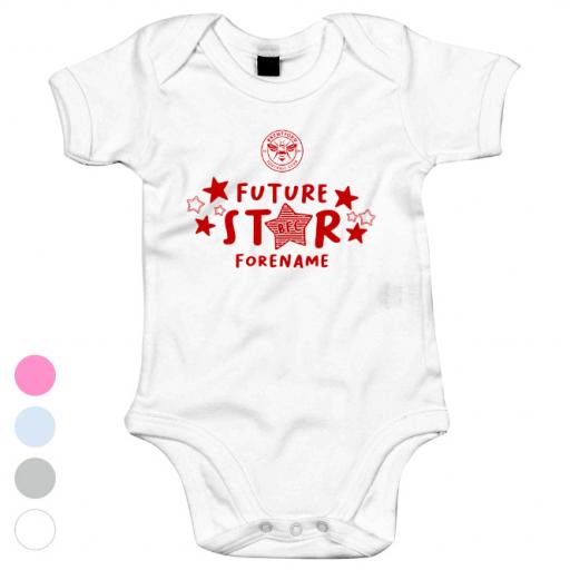 Personalised Brentford FC Future Star Baby Bodysuit.