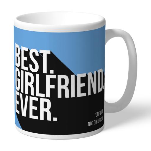 Personalised Manchester City FC Best Girlfriend Ever Mug.