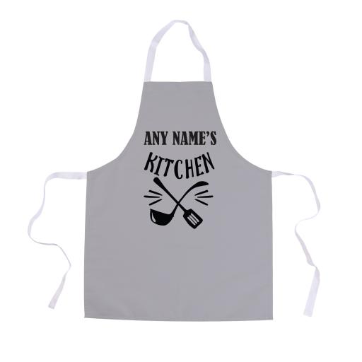 Personalised Any Name Kitchen - Apron - Adult Size.