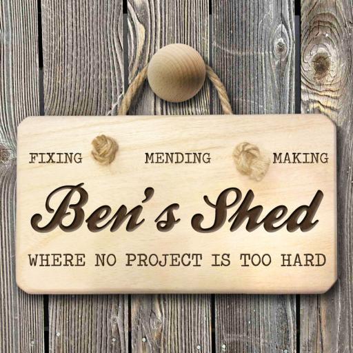 Personalised Personalised Man Shed Sign.