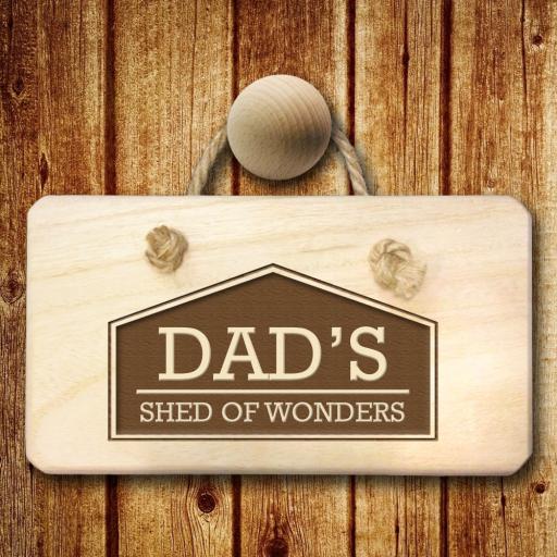Personalised Personalised 'Dad Shed 'Wooden Sign.