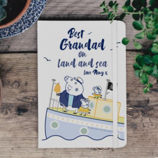 Personalised Peppa Pig Best Grandad A5 Notebook.