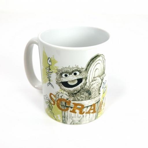 Personalised Oscar The Grouch Mug - Sketch.