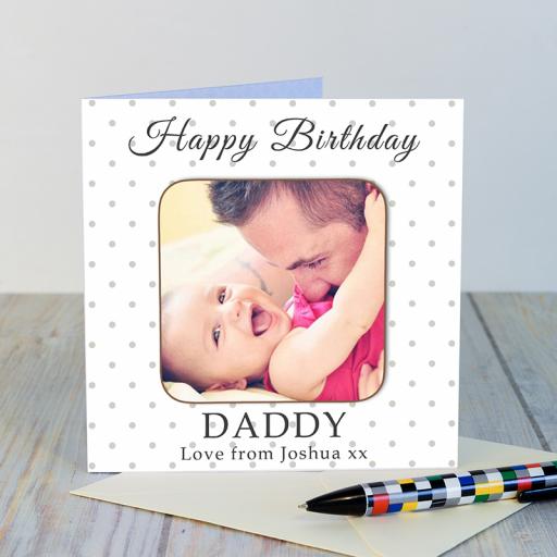 Personalised Birthday Greeting Card with a detachable personalised coaster.