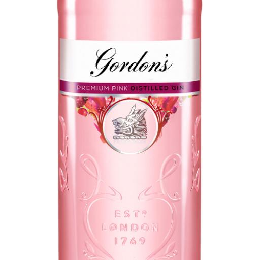 Personalised Bottle of Gordon's Pink Gin Gift Set.