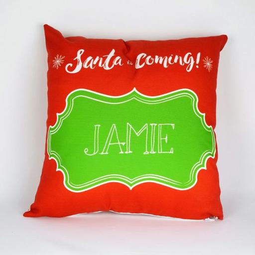 Personalised Elf Cushion - Santa's Coming!.