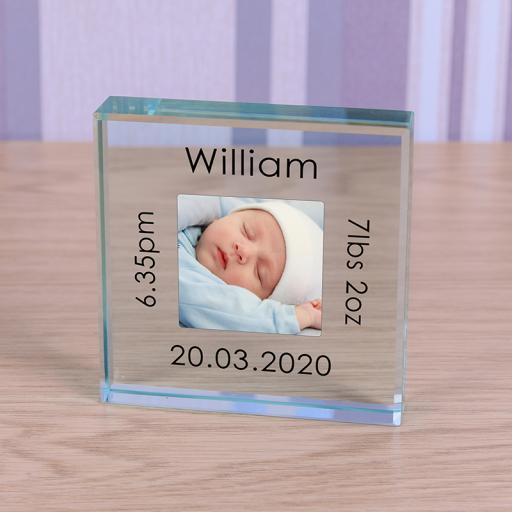 Personalised Glass Token - New Baby