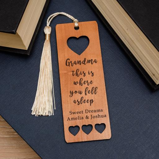 Personalised Fell Asleep Wooden Bookmark