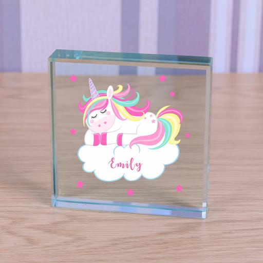 Personalised Glass Token - Unicorn
