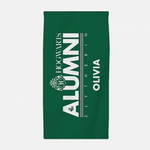 Personalised Slytherin Alumni  Beach Towel.