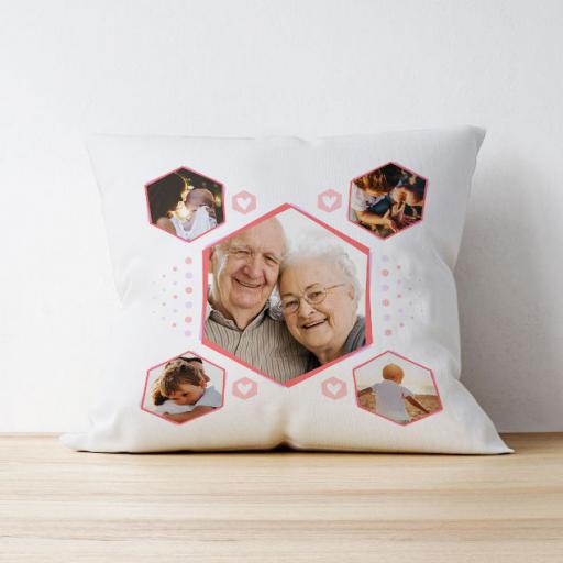 Personalised Photo Upload Cushion - Hexagon