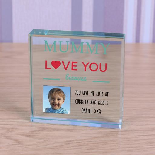 Personalised Glass Token - Love you because