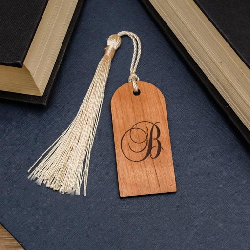 Personalised Arch Wooden Bookmark - Initial