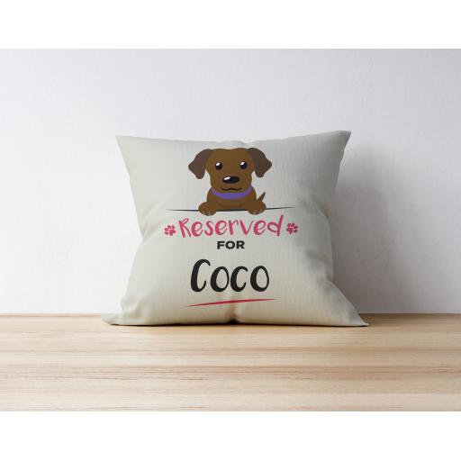 Personalised Chocolate Labrador Cushion
