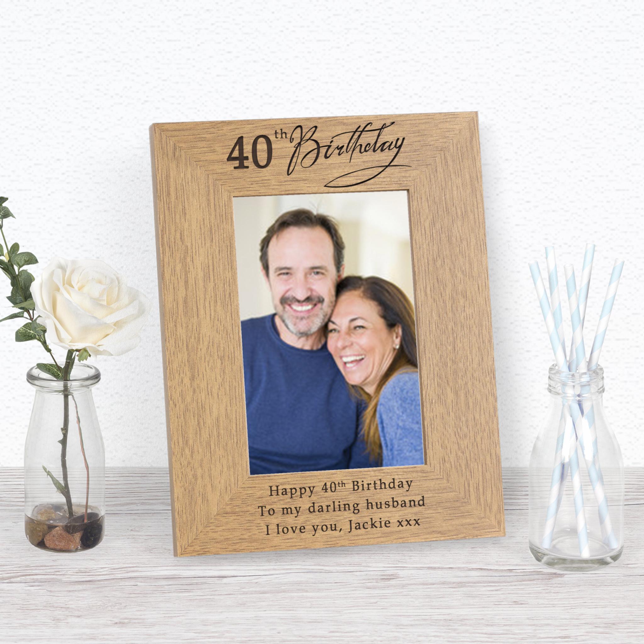 Personalised 40th Birthday Photo Frame