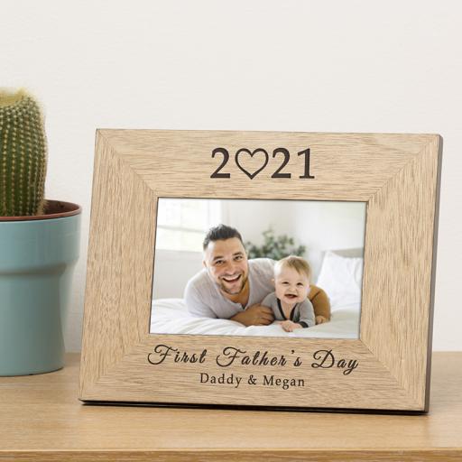 Personalised First Father's Day Photo Frame