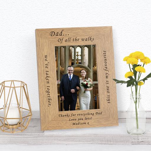 Personalised Of All The Walks Photoframe