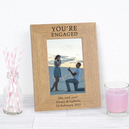 Personalised You're Engaged Photo Frame