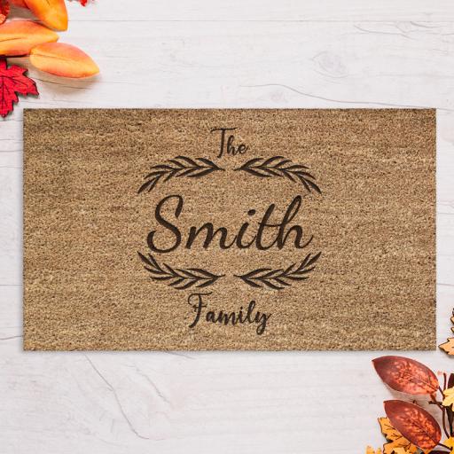 Personalised Door Mat 60x40 - The Family 4