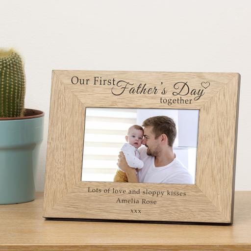 Personalised Our First Father's Day Together Photo Frame