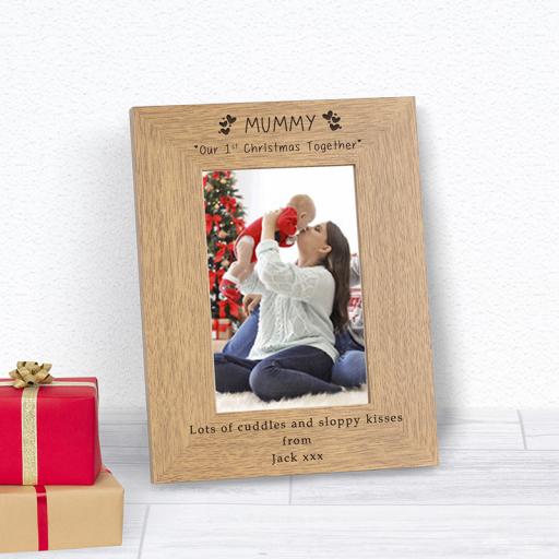Personalised Mummy Our 1st Christmas Together Photo Frame
