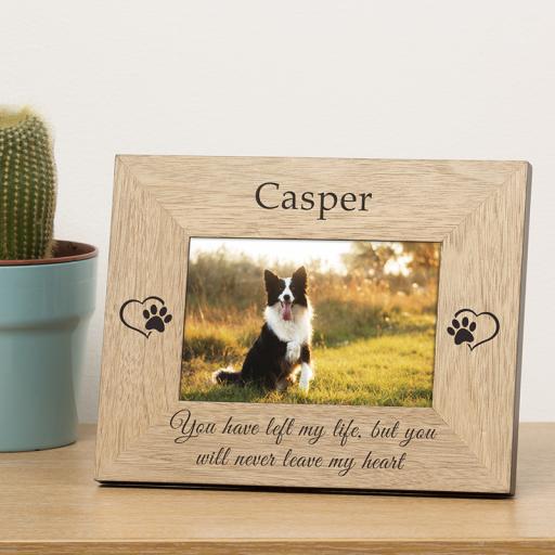 Personalised Paw Print Left My Life Photo Frame