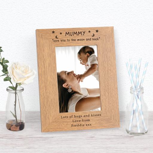 Personalised Mummy love you to the moon Photo Frame