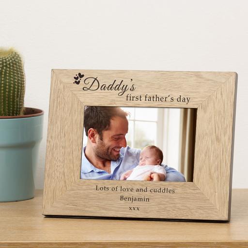 Personalised Daddy's First Father's Day Photo Frame