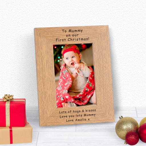Personalised Our First Christmas Mummy Photo Frame