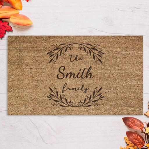Personalised Door Mat 60x40 - The Family 1