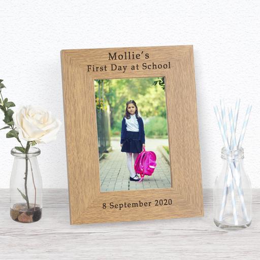 Personalised First Day at School Photo Frame