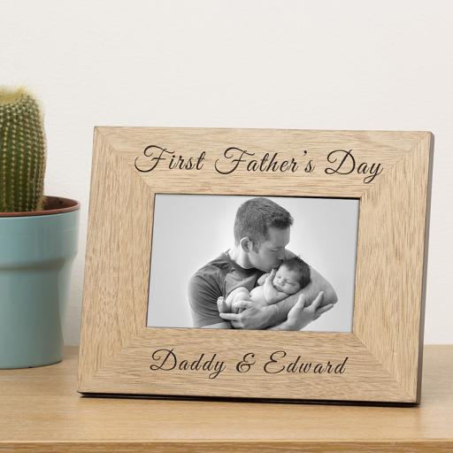 Personalised First Father's Day Photo Frame