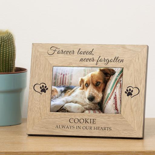 Personalised Paw Print Always in our Hearts Photo Frame