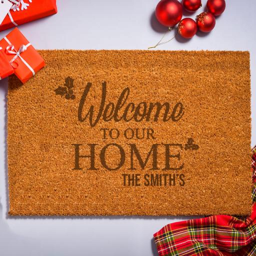 Personalised Door Mat 60x40 - Welcome to our home