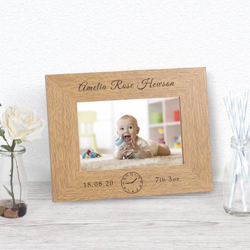 Personalised New Baby Photo Frame