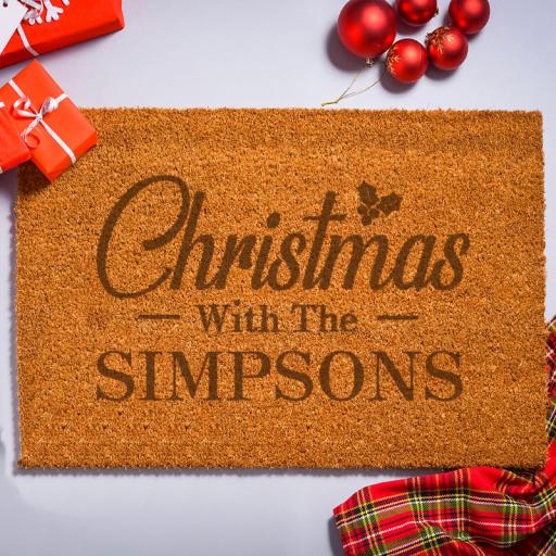 Personalised Door Mat 60x40 - Christmas with the Family