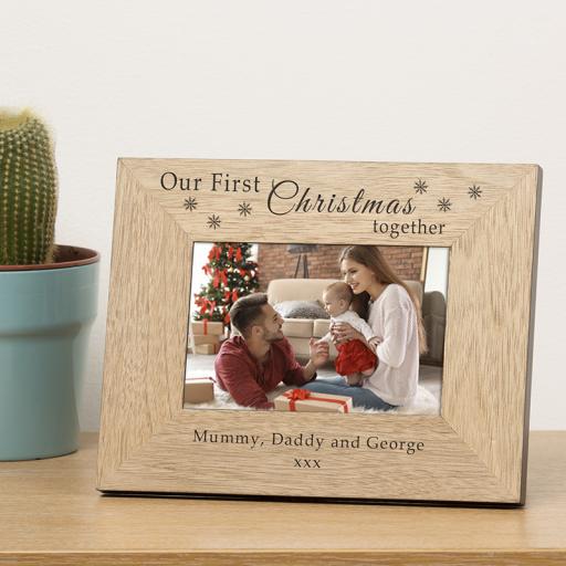 Personalised Our First Christmas Together Photo Frame