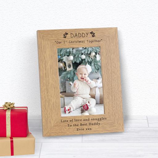 Personalised Daddy Our 1st Christmas Together Photo Frame