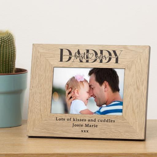 Personalised Best Ever Dad / Daddy Photo Frame