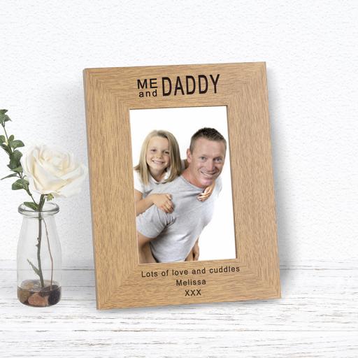 Personalised Me and Daddy Photo Frame